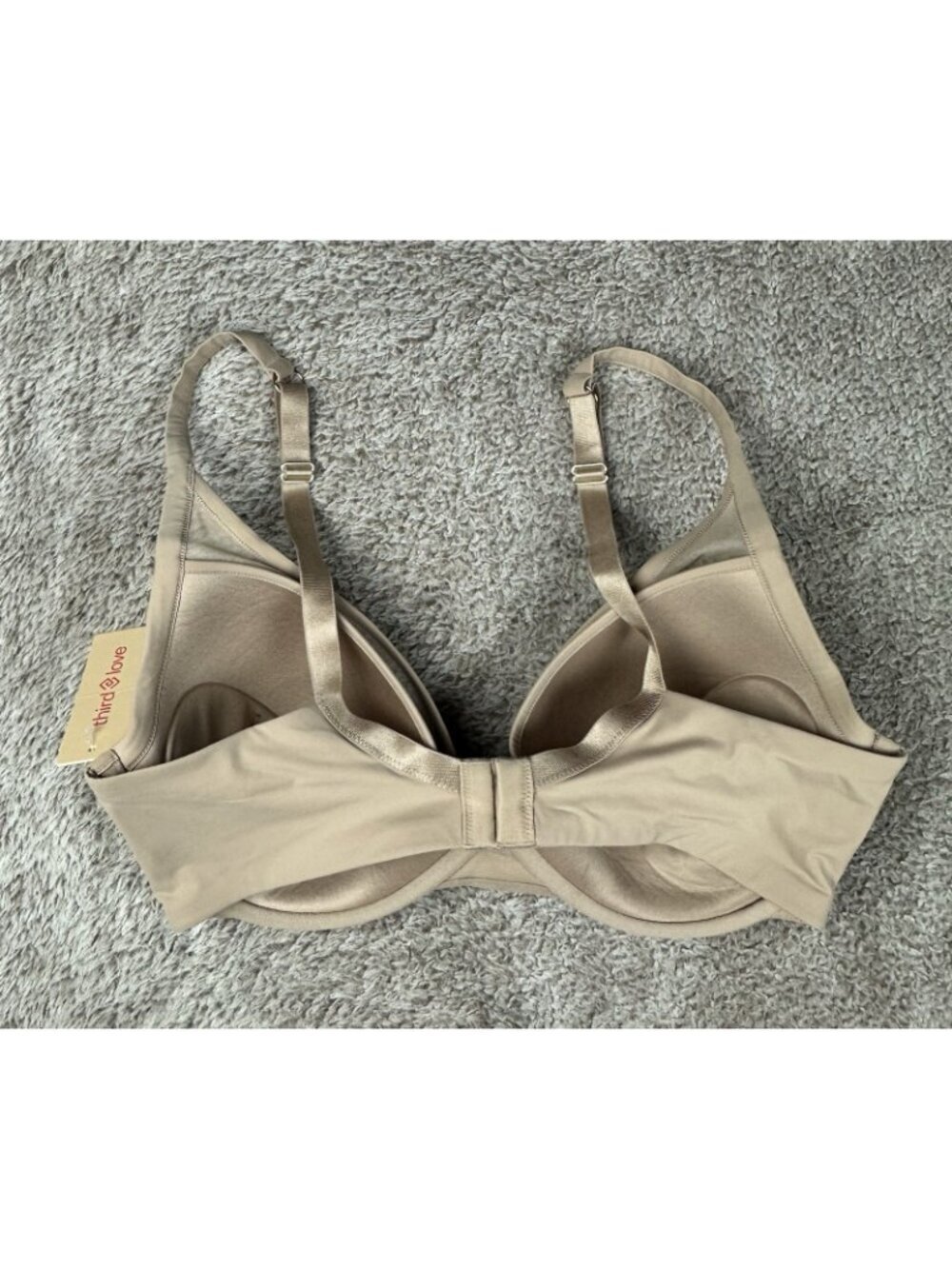 Third Love 34E Bra Tan 24/7 Classic Uplift Plunge Underwire Back Closure NEW - Picture 6 of 12